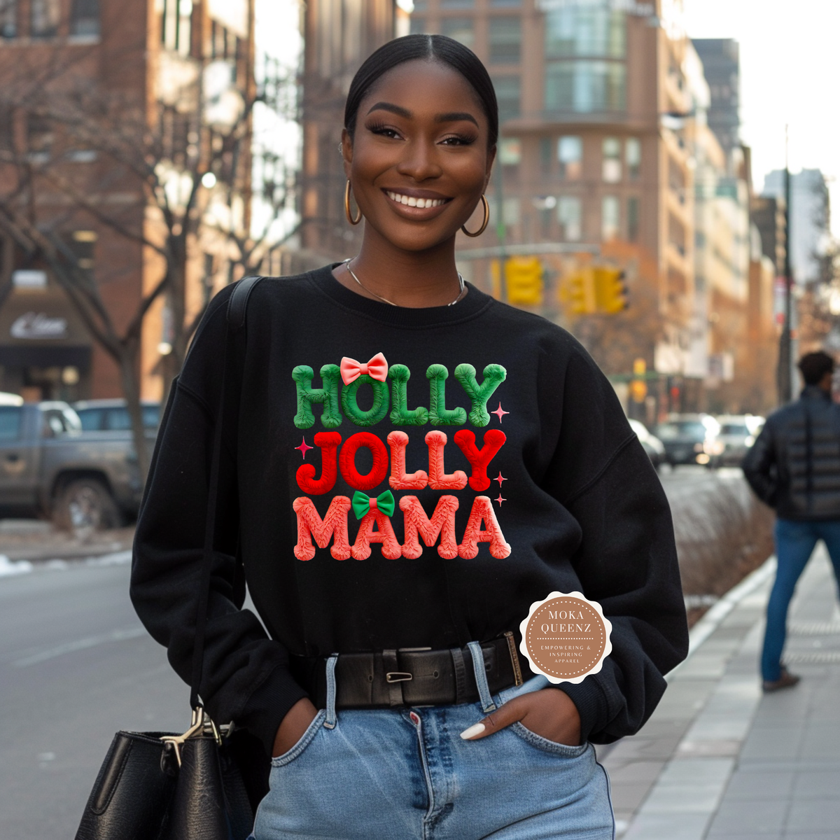 Holly Jolly Sweatshirt| Moka Queenz – Mo-Ka Queenz Apparel