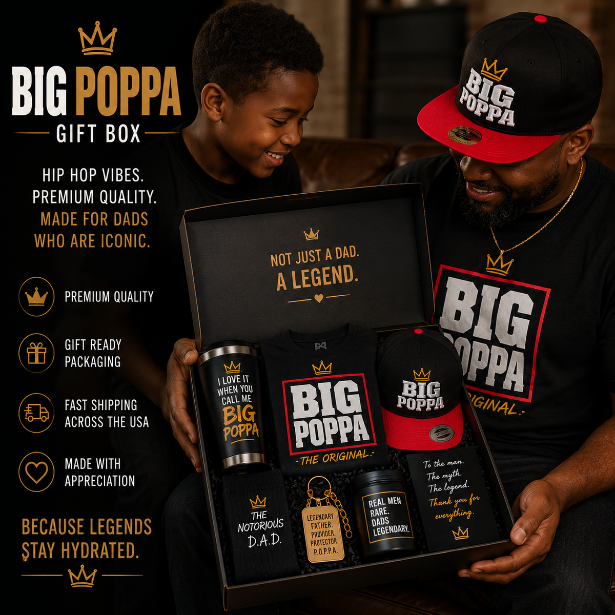 BIG POPPA™ Father's Day Gift Box| Hip Hop Inspired Gift Set for
