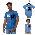 Matching Dad and Son Shirts| Blue T-shirt with black and white text - Moka Queenz 