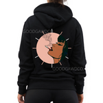 Weed Hoodie | 420 Shirts | Black Hoodie with female Smoker graphic on the back