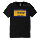 Yerrr Shirt | Black t shirt with Navy Blue and Yellow Graphics 