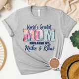 Personalize Mom T Shirt with Kids Names