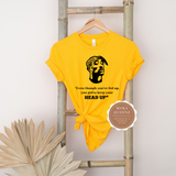 Tupac T Shirt | Keep Ya Head Up | Yellow T Shirt with Black Graphic