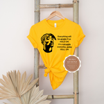 Tupac Shirt | Hold On | Yellow T shirt with black graphic