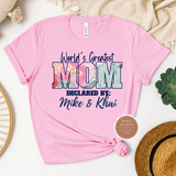 Personalize Mom T Shirt with Kids Names
