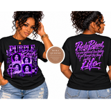 Purple Rain Graphic T-Shirt | Front & Back Music Tee