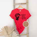 Tupac Shirt | Hold On | Red T shirt with black graphic