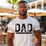 Custom Dad Shirt with Kids' Names on Sleeve