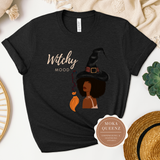 Witch T Shirt | Halloween T Shirt | Black T shirt with witch graphic design