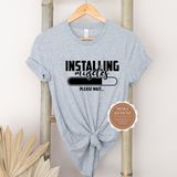 Funny Gym T Shirt| Gray T shirt with black graphic