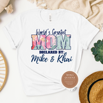 Personalize Mom T Shirt with Kids Names