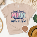 Personalize Mom T Shirt with Kids Names