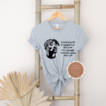 Tupac Shirt | Hold On | Gray T shirt with black graphic