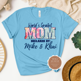 Personalize Mom T Shirt with Kids Names