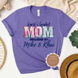 Personalize Mom T Shirt with Kids Names