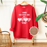 Valentines Shirt | Red Sweatshirt with pink and white text