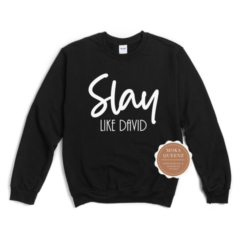Spread Like David Sweatshirt | Black Sweatshirt with white text