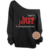 Love Jones Off The Shoulder Sweatshirt Sport Black