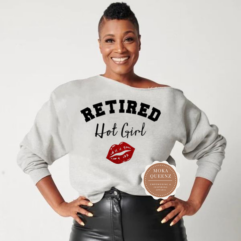 Ladies off the shoulder sweatshirt clearance