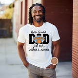 Personalized NBA Dad Shirt – Custom Basketball Team Tee with Kids Names