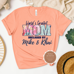 Personalize Mom T Shirt with Kids Names