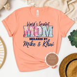Personalize Mom T Shirt with Kids Names