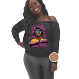 Candy Girl Graphic Off The Shoulder Shirt – Retro Pop Art Shirt