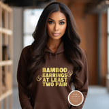 Bamboo Earrings At Least Two Pair Hoodie