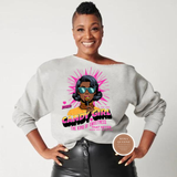 Candy Girl Graphic Off The Shoulder Shirt – Retro Pop Art Shirt