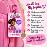 Backpack Buddy™ Personalized Kids Emergency Contact QR Backpack Tag