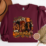 I’m Just Here for the Hocus Pocus Black Girl Halloween Sweatshirt
