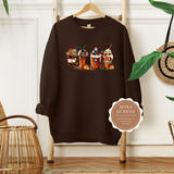 Skeleton Coffee Cups Sweatshirt