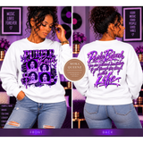 Purple Rain Crewneck Sweatshirt | Front & Back Design
