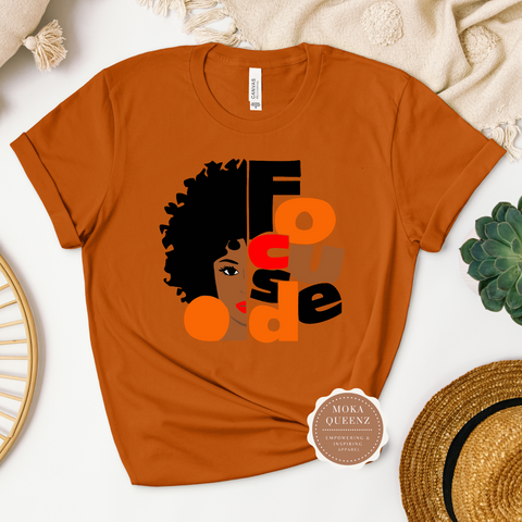 Focused Black Women T Shirt