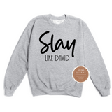 Spread Like David Sweatshirt | Gray Sweatshirt with black text