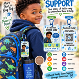 Backpack Buddy™ Personalized Kids Emergency Contact QR Backpack Tag