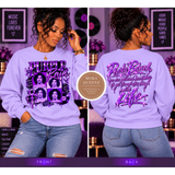Purple Rain Crewneck Sweatshirt | Front & Back Design