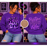 Purple Rain Crewneck Sweatshirt | Front & Back Design