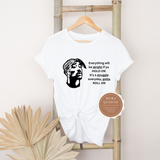 Tupac Shirt | Hold On | White T shirt with black graphic