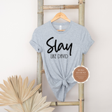 Slay T Shirt | Slay Like David Womens T Shirt | gray t shirt with black text