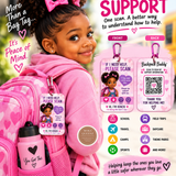 Backpack Buddy™ Personalized Kids Emergency Contact QR Backpack Tag