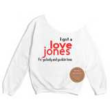 Love Jones Off The Shoulder Sweatshirt Sport White
