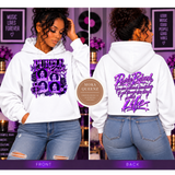 Purple Rain Cropped Hoodie | Women's Music Graphic Hoodie
