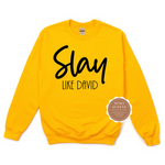 Spread Like David Sweatshirt | Yellow Sweatshirt with black text