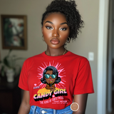 Candy Girl Graphic Shirt | Retro Pop Art Tee for Women
