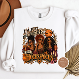 I’m Just Here for the Hocus Pocus Black Girl Halloween Sweatshirt