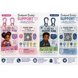 Backpack Buddy™ Personalized Kids Emergency Contact QR Backpack Tag