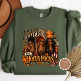 I’m Just Here for the Hocus Pocus Black Girl Halloween Sweatshirt