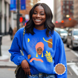 Afrocentric Black Woman Art Sweatshirt