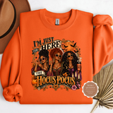 I’m Just Here for the Hocus Pocus Black Girl Halloween Sweatshirt